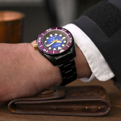 20mm Super-O Boyer compatible with Seiko Black Sumo SPB125J1 Diamond-like Carbon (DLC coating)