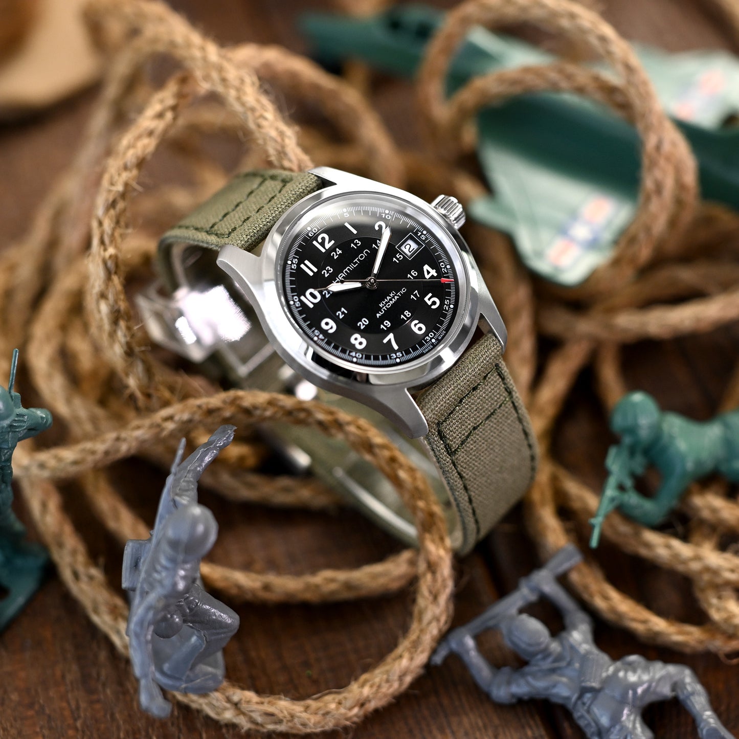 Military Green Quick Release Canvas Watch Strap