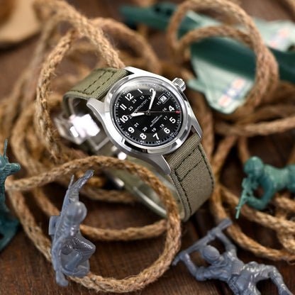 Military Green Quick Release Canvas Watch Strap