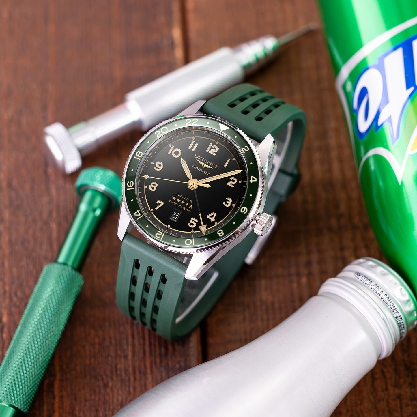 Ocellus Green FKM Rubber Quick Release Watch Strap