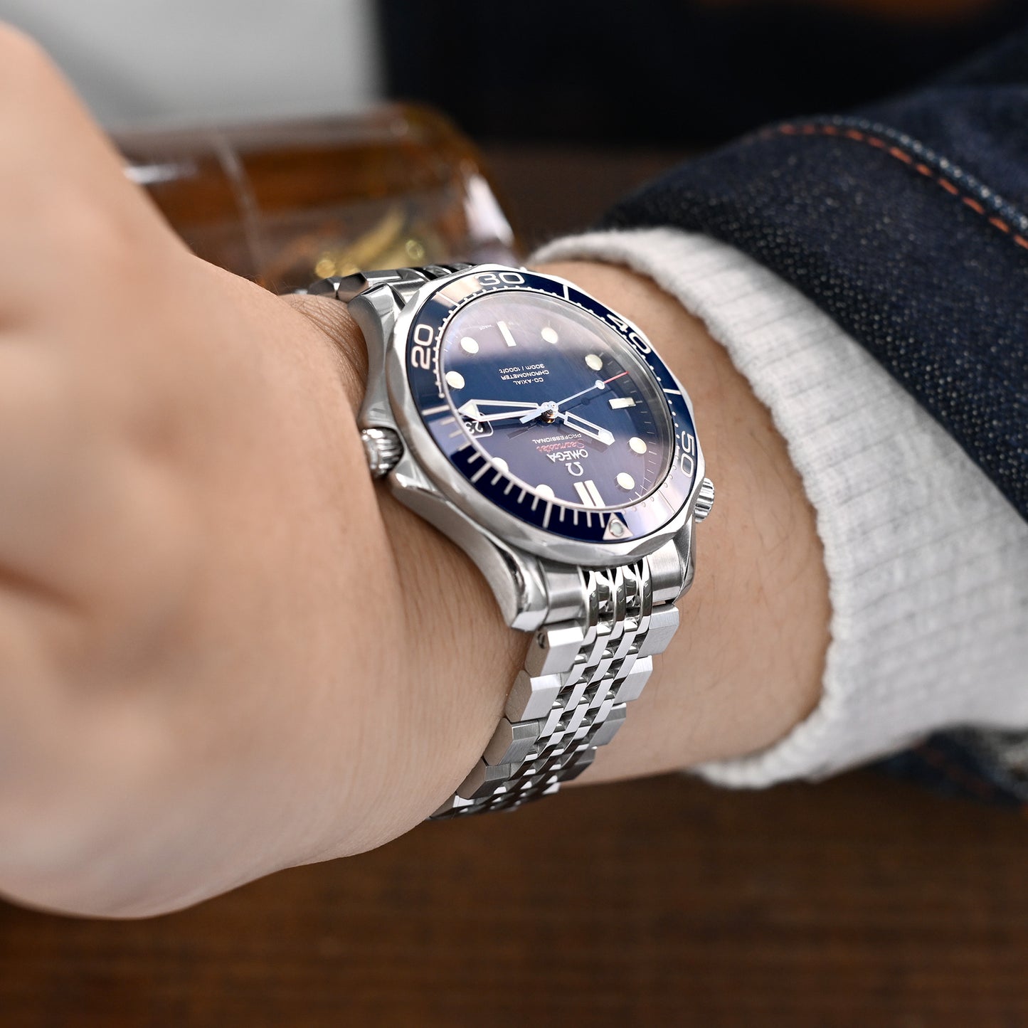 20mm Asteroid for Omega Seamaster 41mm Brushed and Polished