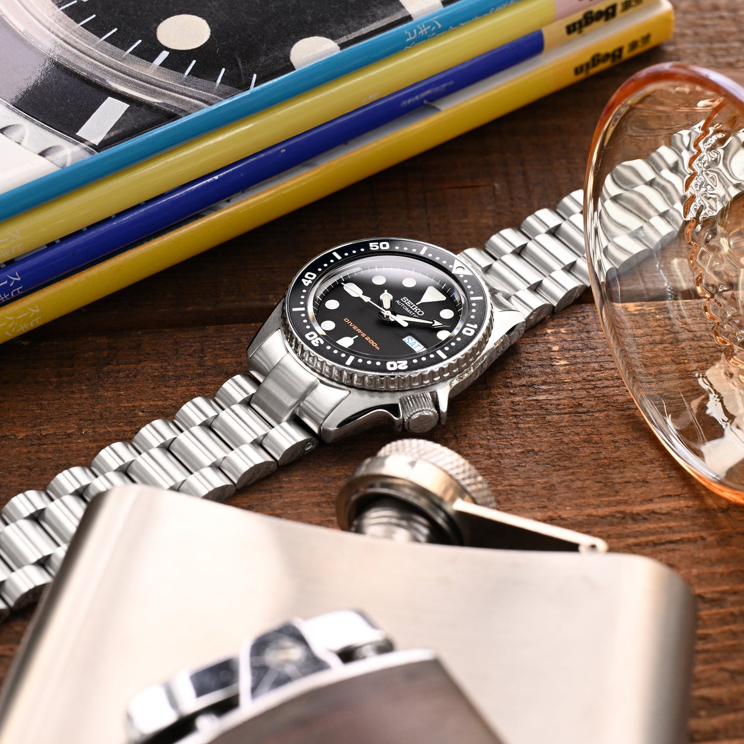 20mm Endmill compatible with Seiko SKX013 V-Clasp Brushed