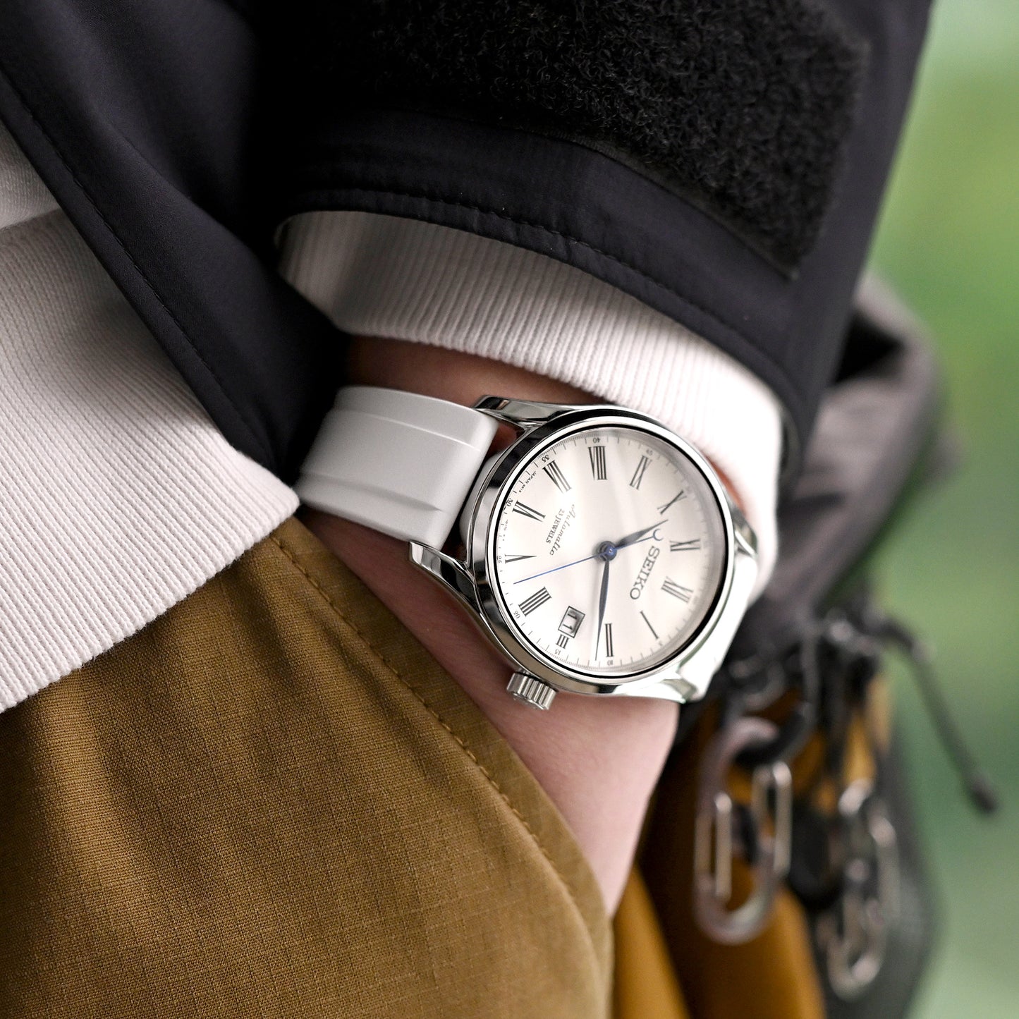 FKM27 White FKM Rubber Watch Strap