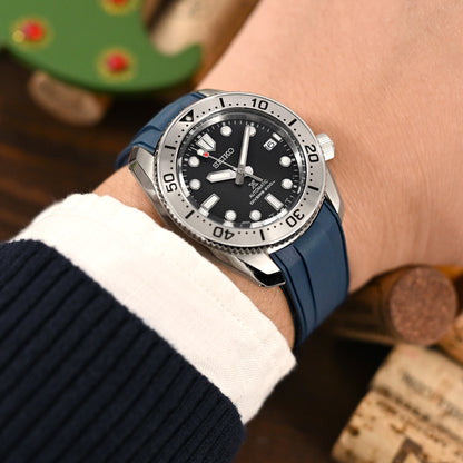 StrapXPro - SBX1A Rubber Strap for Seiko Prospex Steelmaster SPB185 Series, Blue