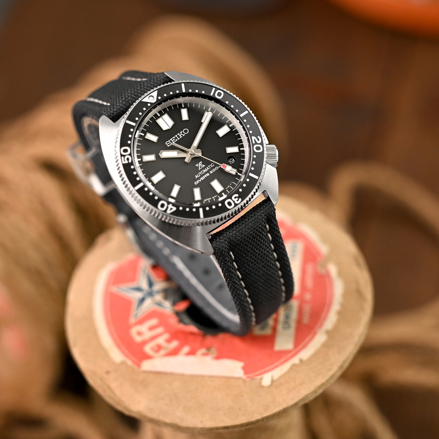 Black Aviator Canvas Quick Release Watch Band