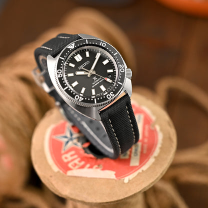 Black Aviator Canvas Quick Release Watch Band