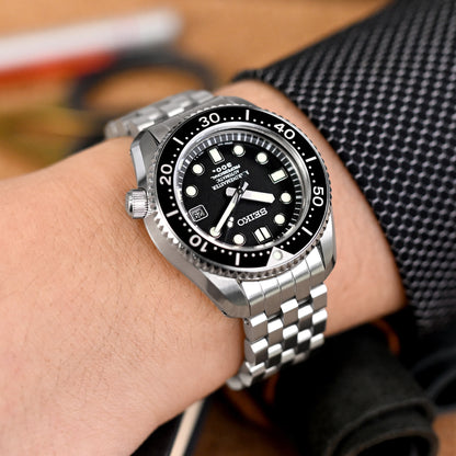 Super Engineer II for Seiko MM300 Prospex Marinemaster V-Clasp, Brushed