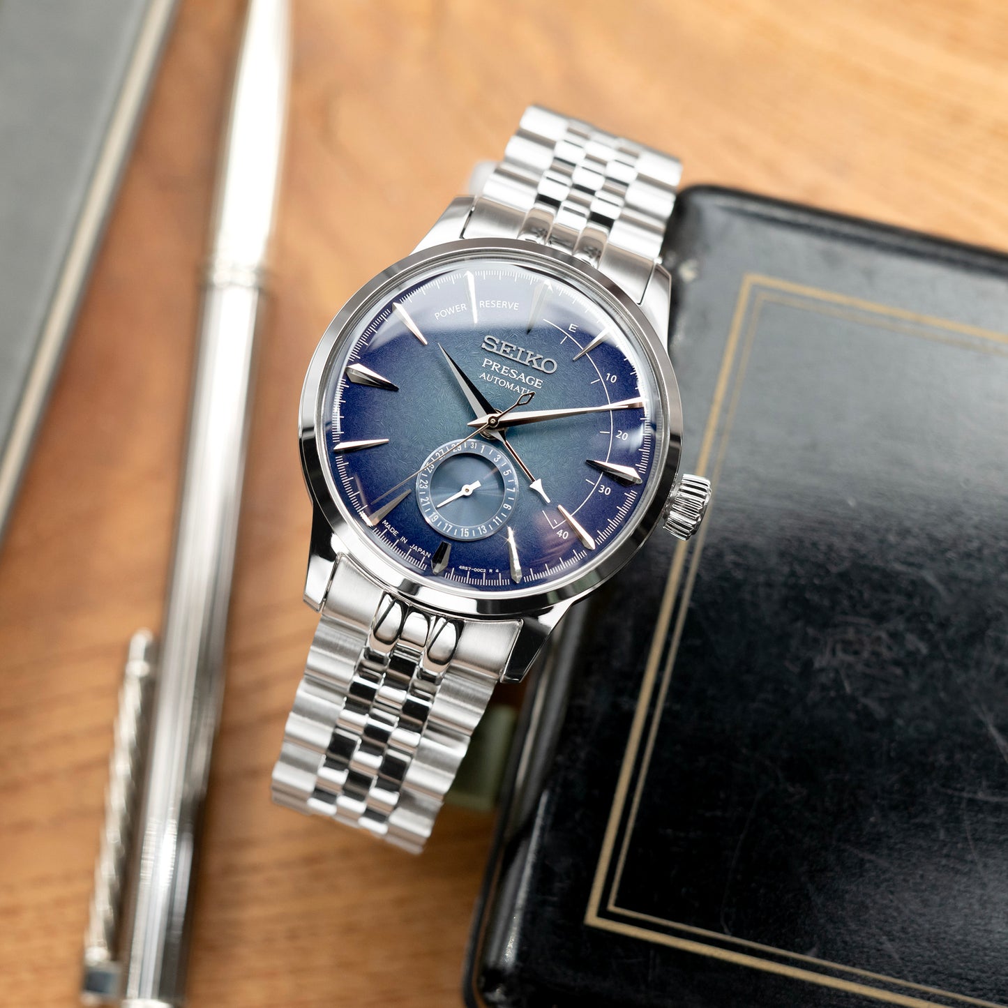 Angus-J Louis for Seiko Cocktail V-Clasp, Brushed with Polished Center