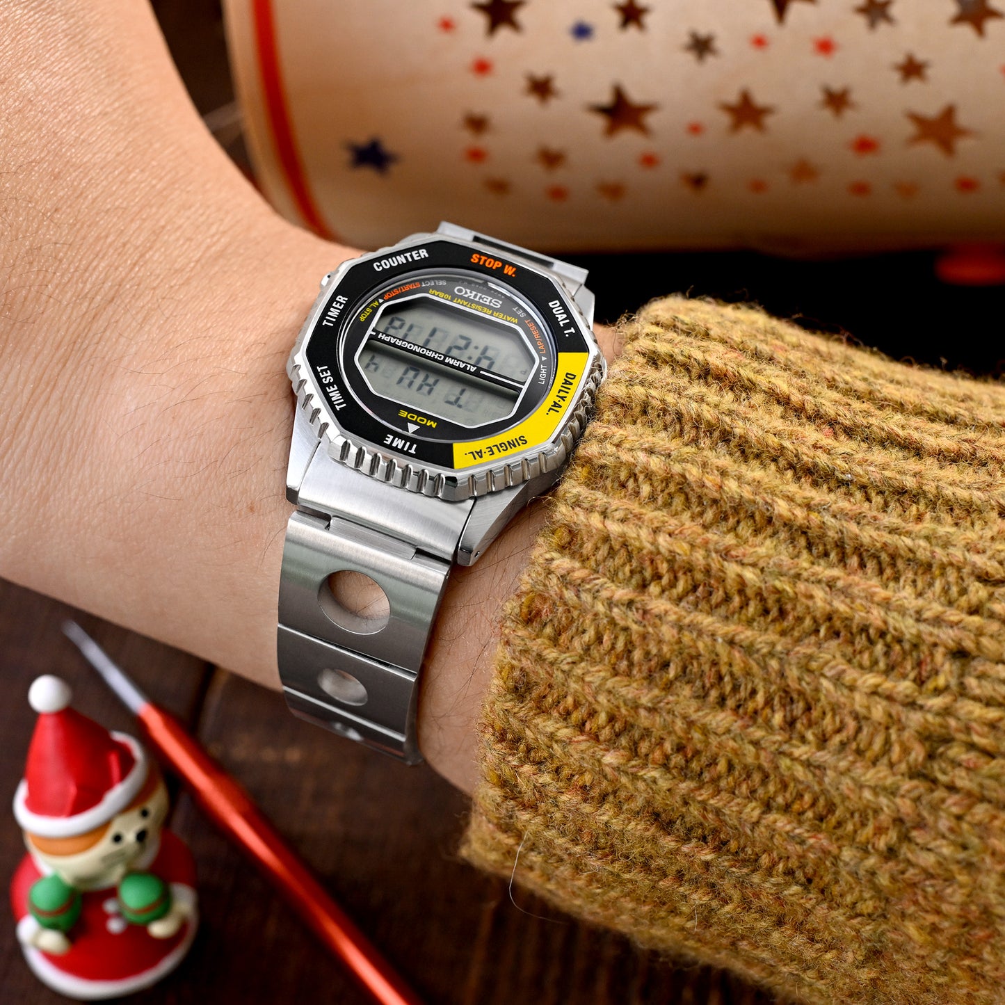 Rollball II for Seiko 5 Sports 40mm Baton Clasp, Brushed