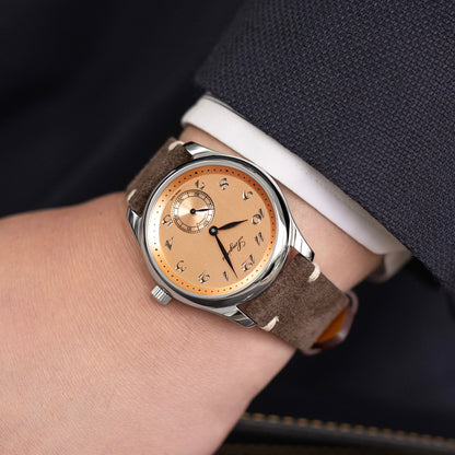 20mm Dark Brown Quick Release Italian Suede Leather Watch Strap