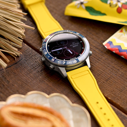 Yellow Pilot FKM Quick Release rubber strap