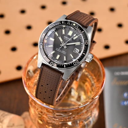 Quick Release Brown Tropical-Style Pro FKM rubber watch strap, 20mm or 22mm