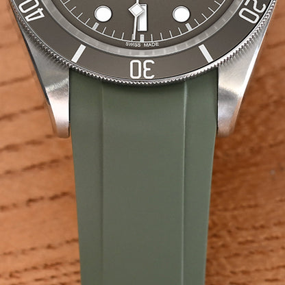 20mm FKM31 Military Green Rubber Quick Release Watch Band for TUD BB58