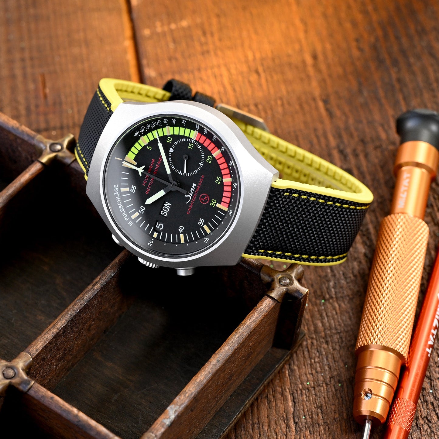 Sinn 157 EZM-4 Chronograph day-date black Dial