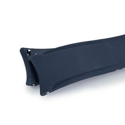 FKM40 Navy Blue Quick Release Butterfly Deployment FKM Rubber Watch Band,