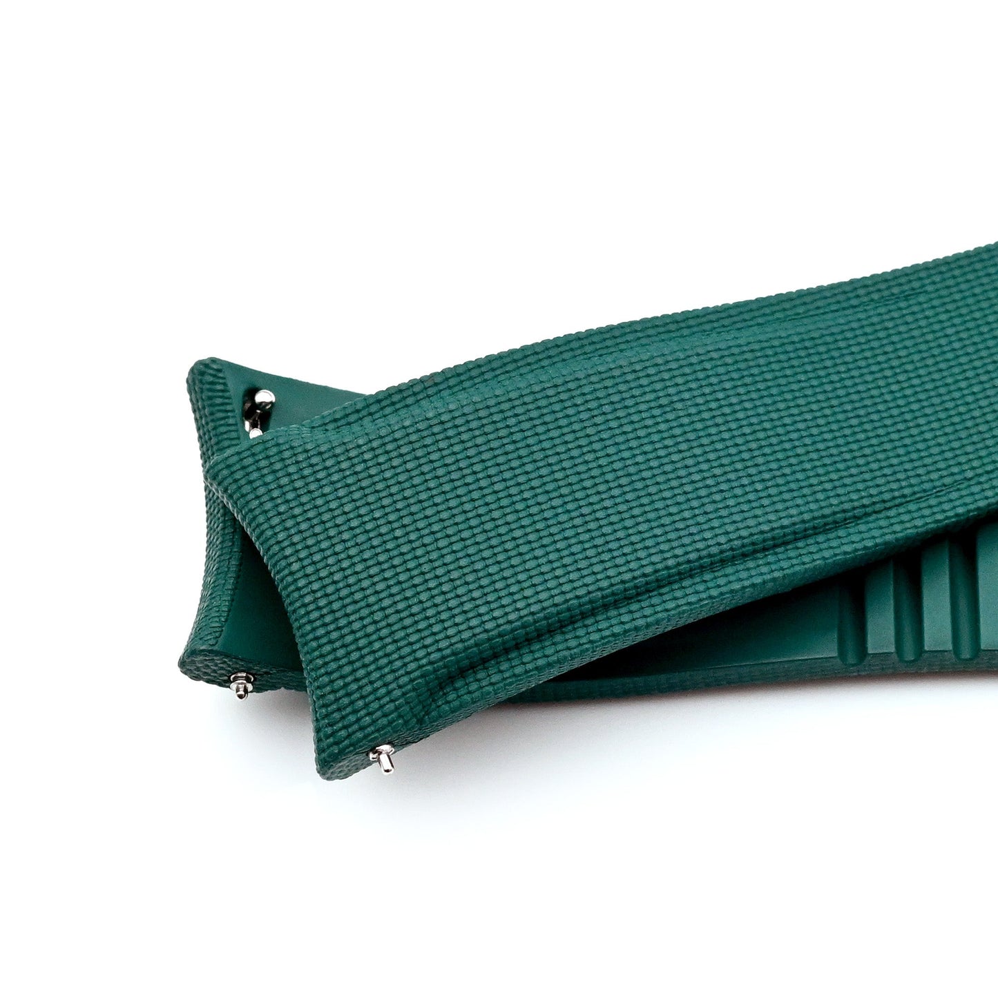 FKM40 Green Quick Release Butterfly Deployment FKM Rubber Watch Band, 20mm or 22mm
