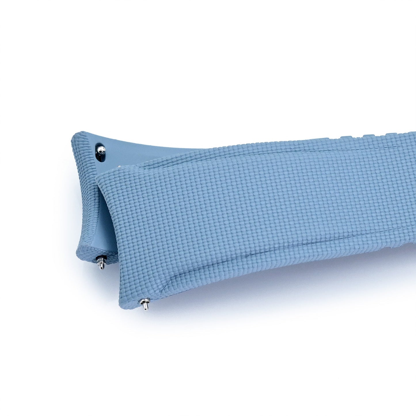 FKM40 Sky Blue Quick Release Butterfly Deployment FKM Rubber Watch Band, 20mm or 22mm