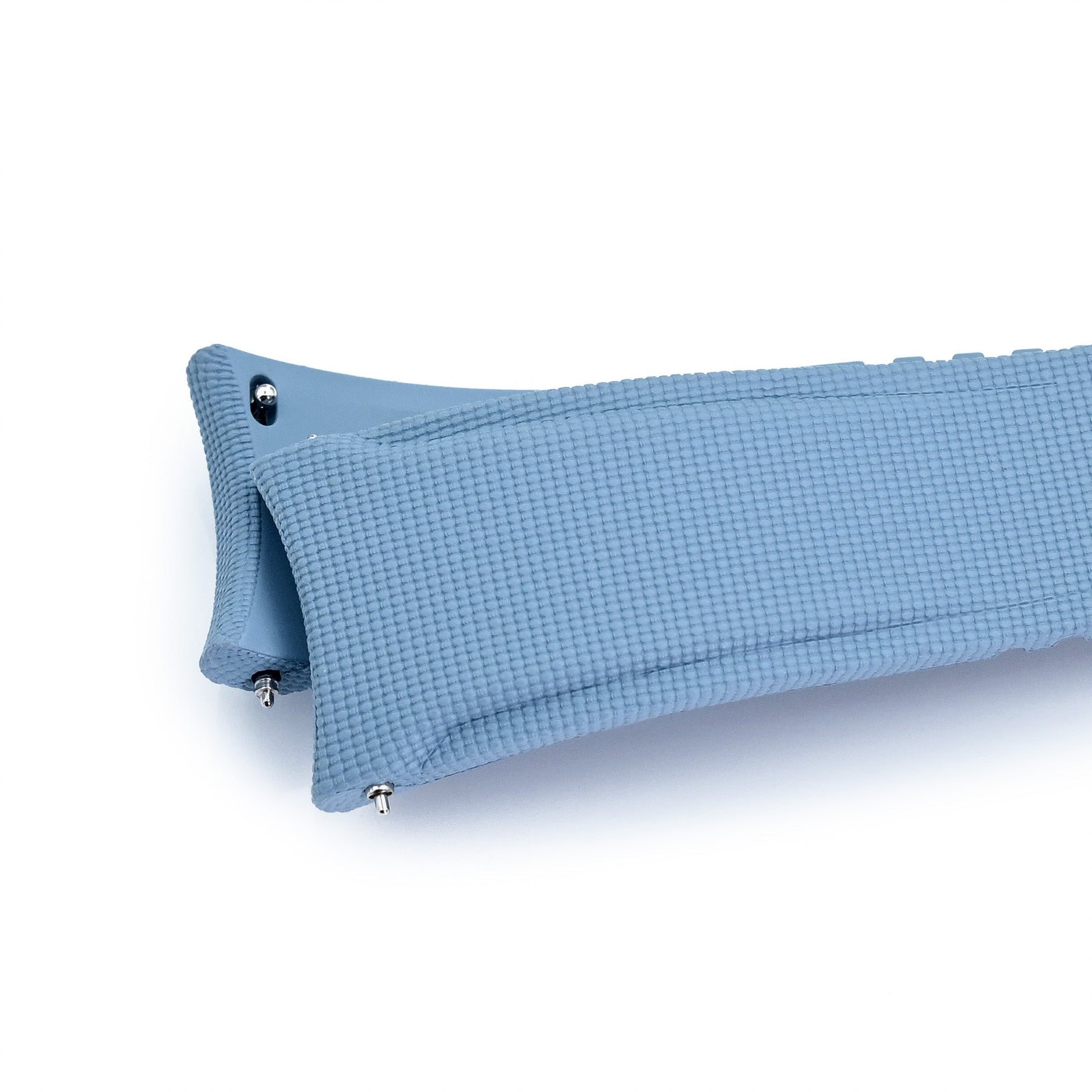 FKM40 Sky Blue Quick Release Butterfly Deployment FKM Rubber Watch Band, 20mm or 22mm
