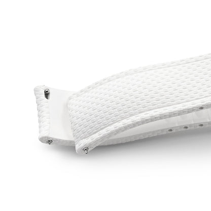 FKM41 White Quick Release Butterfly Deployment FKM Rubber Watch Band, 20mm