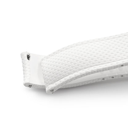 FKM41 White Quick Release Titanium Slinea Clasp FKM Rubber Watch Band, 20mm