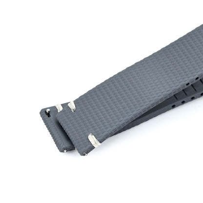 FKM42 Grey Quick Release Butterfly Deployment FKM Rubber Watch Band, 20mm Strapcode watch bands