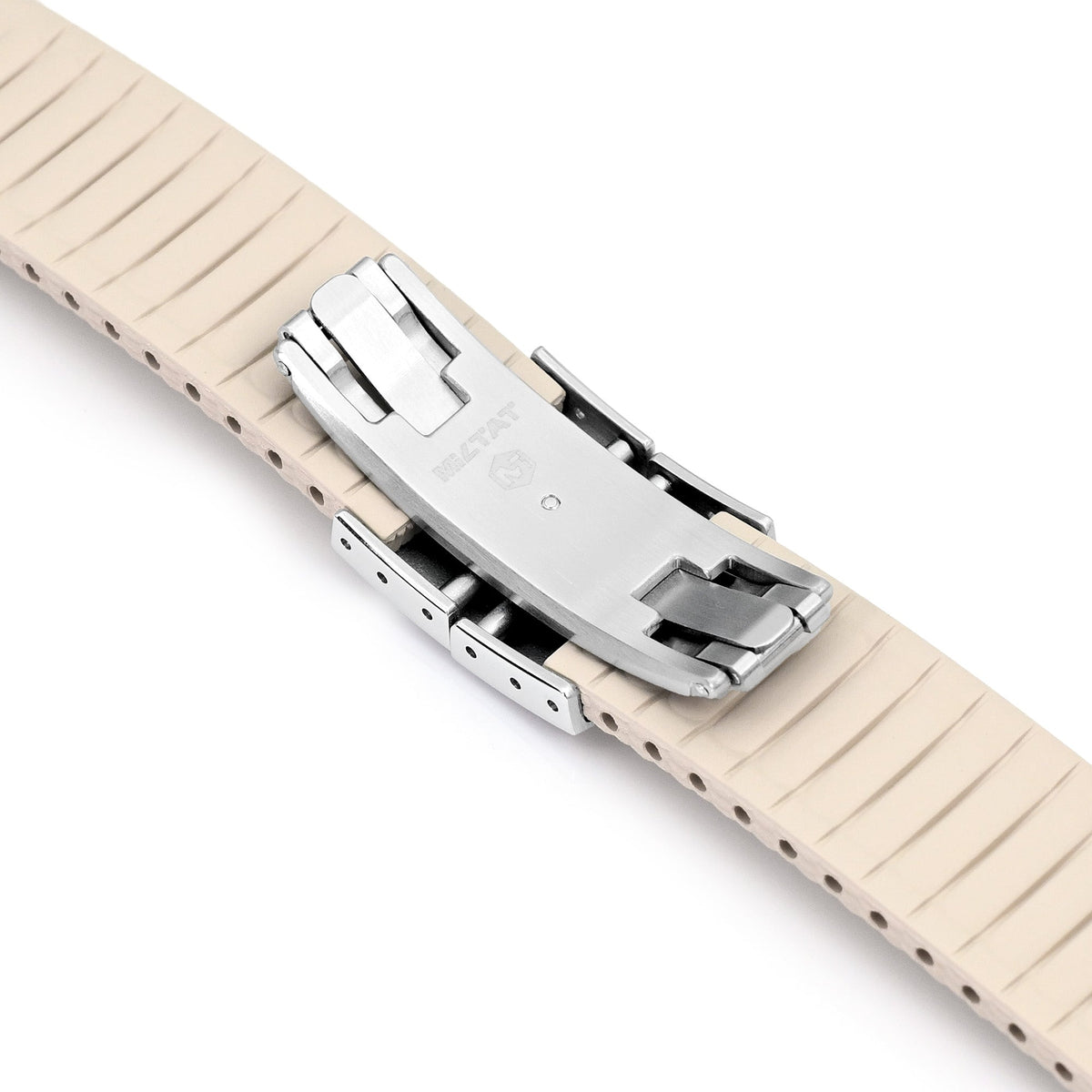 FKM42 Beige Quick Release Butterfly Deployment FKM Rubber Watch Band, 20mm Strapcode watch bands