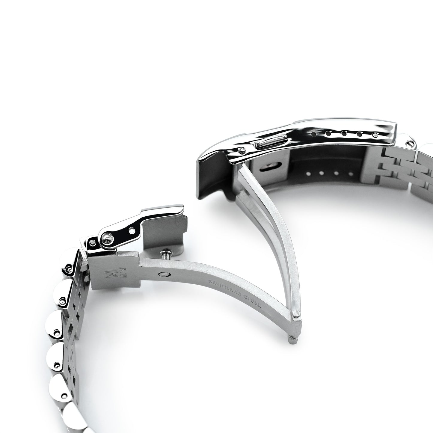 20mm Super-JUB II for Orient Mako 40 Baton Diver Clasp Brushed