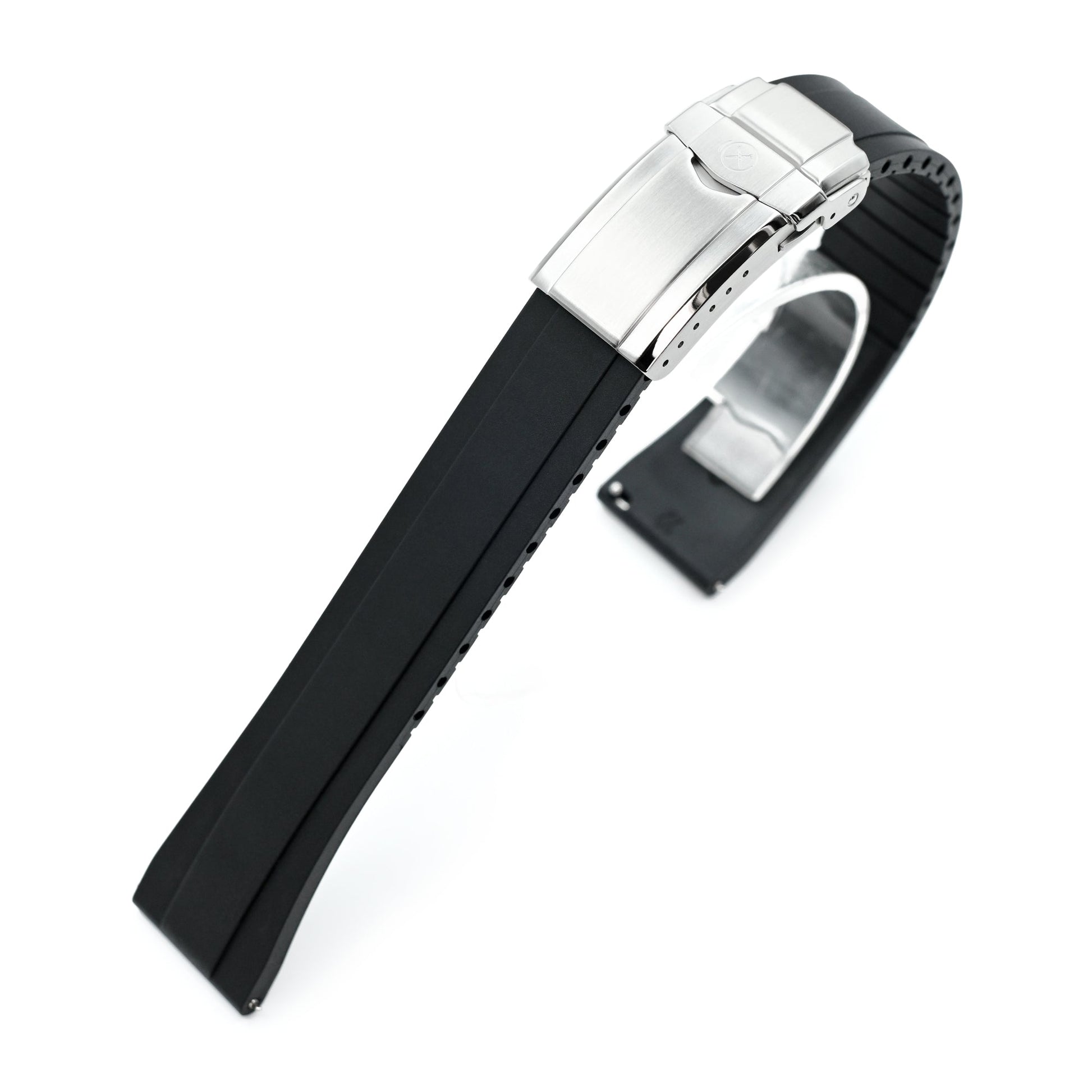 StrapXPro - DT01U Quick Release Universal Cut To Fit FKM Rubber Strap, Black 