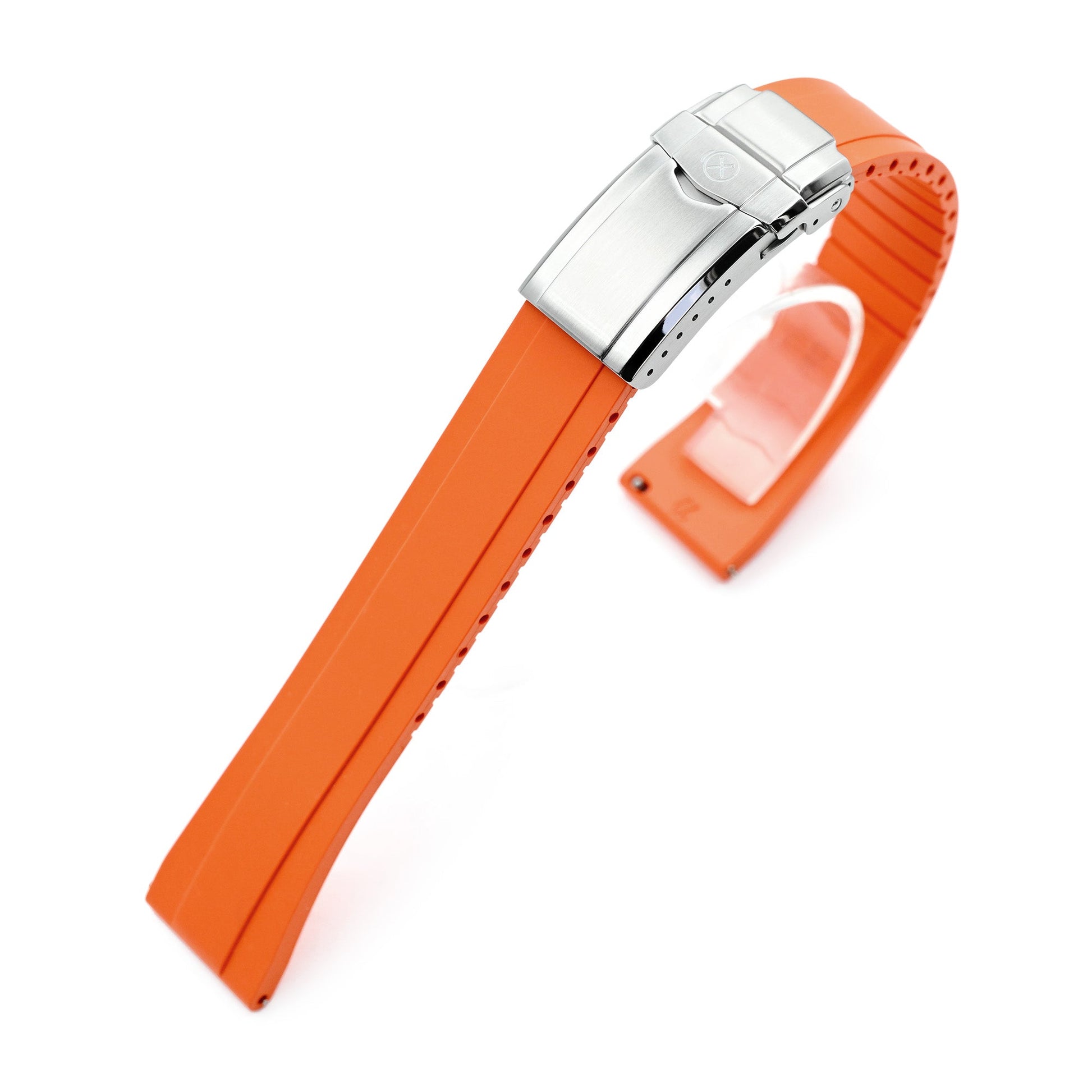 StrapXPro - DT01U Quick Release Universal Cut To Fit FKM Rubber Strap, Orange 