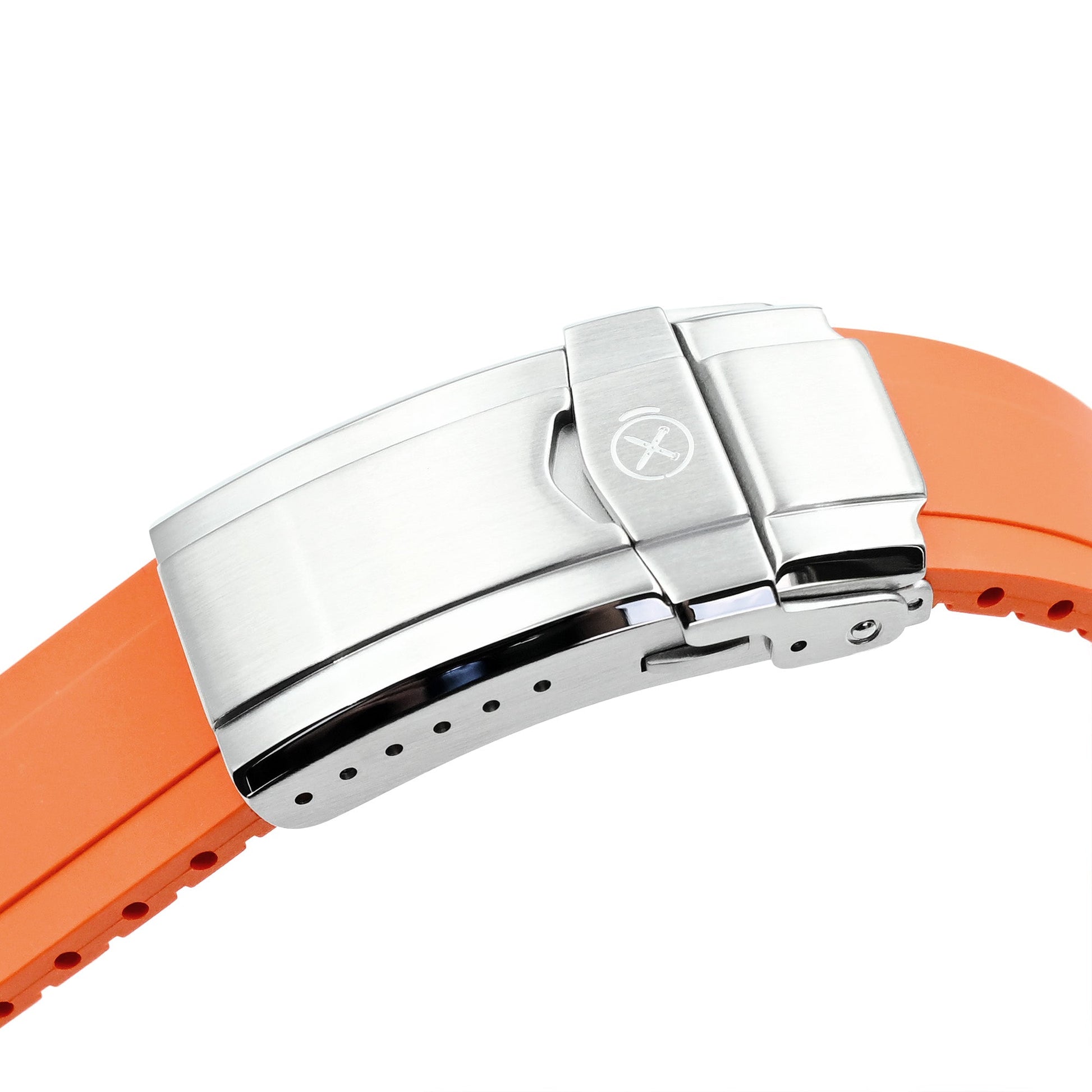 StrapXPro - DT01U Quick Release Universal Cut To Fit FKM Rubber Strap, Orange 
