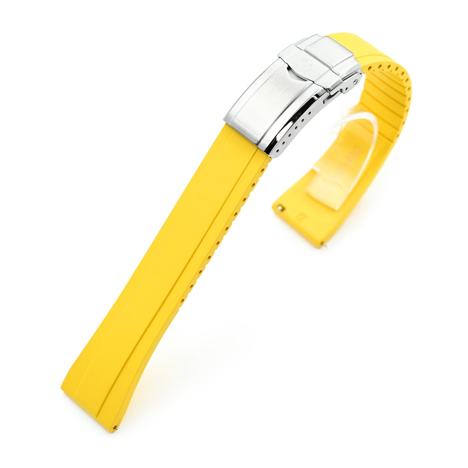 StrapXPro - DT01U Quick Release Universal Cut To Fit FKM Rubber Strap, Yellow 