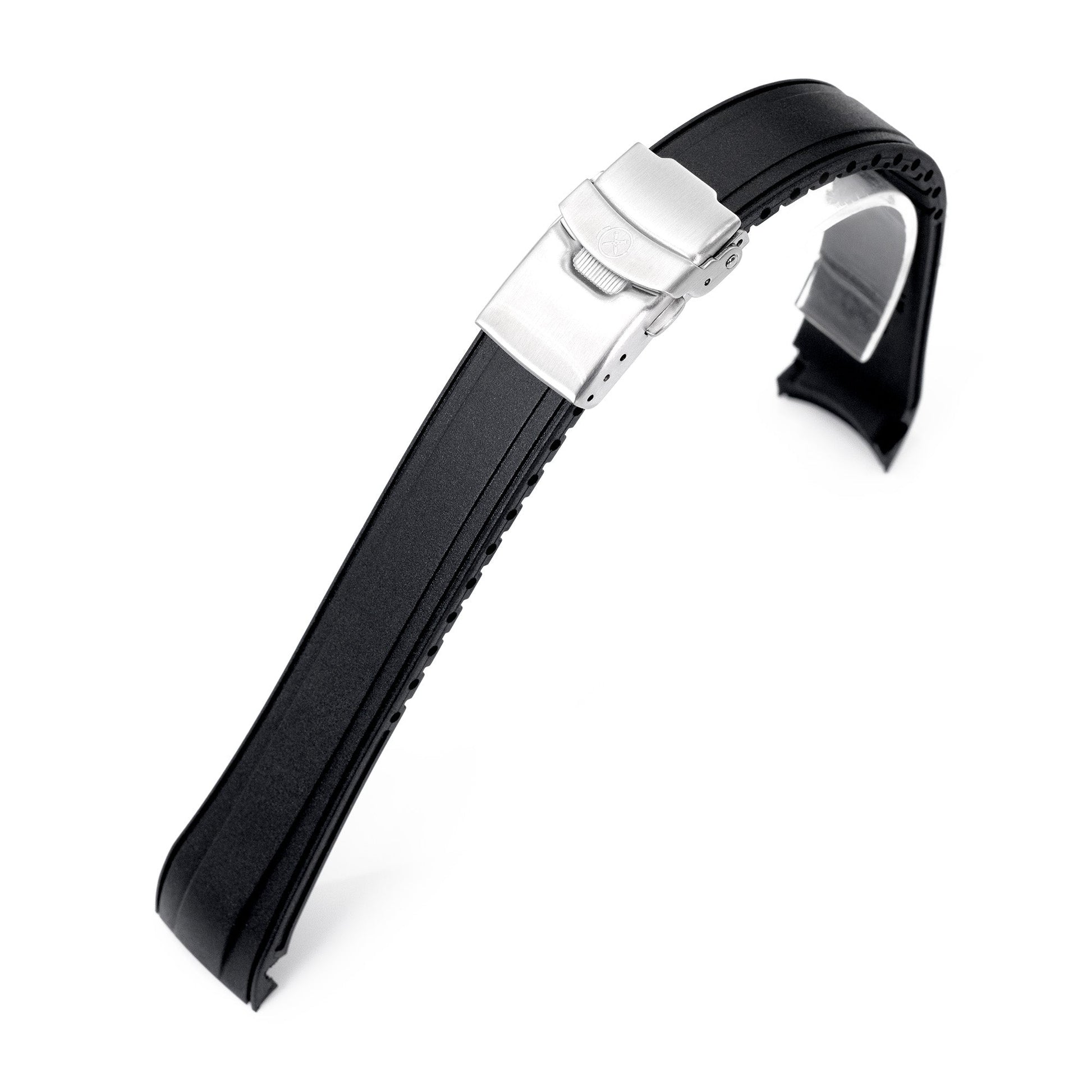 StrapXPro - SAP1A Rubber Strap for Seiko Alpinist SARB017 Series, Black