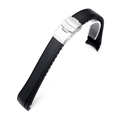 StrapXPro - SAP1A Rubber Strap for Seiko Alpinist SARB017 Series, Black