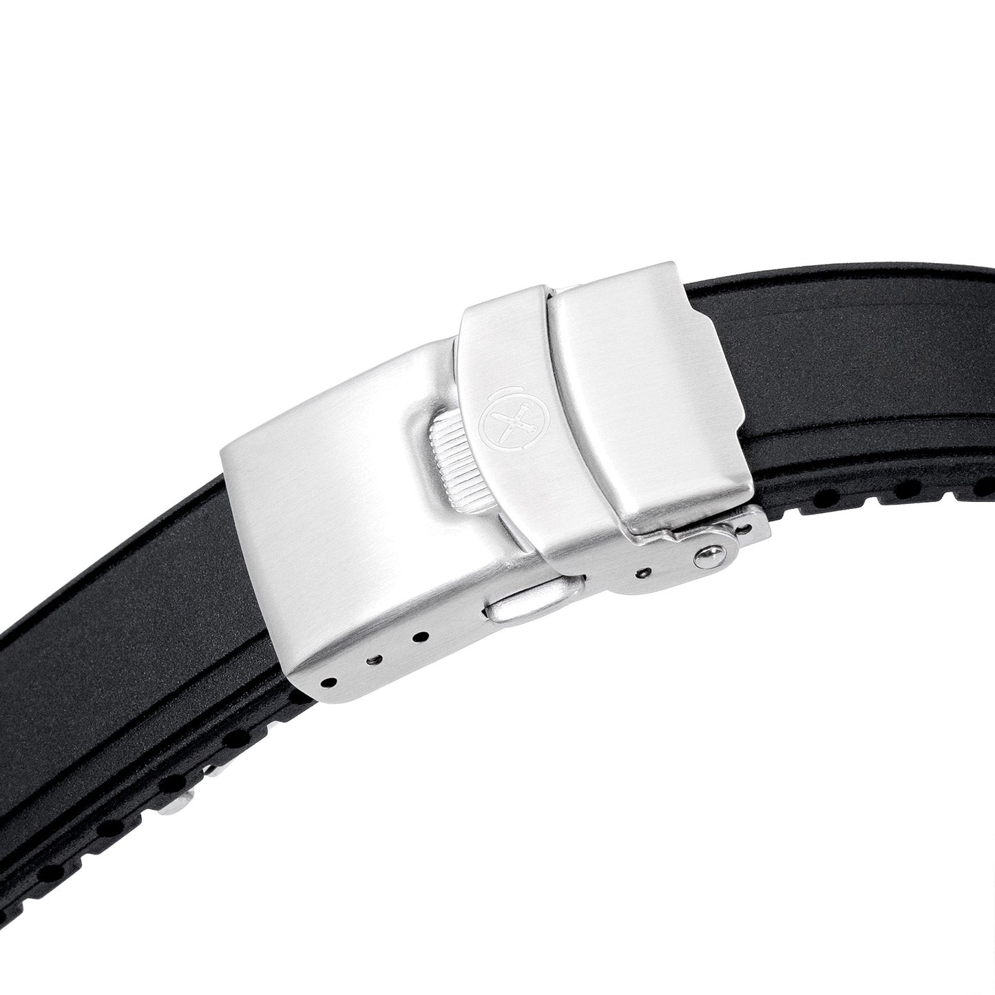 StrapXPro - SAP1A Rubber Strap for Seiko Alpinist SARB017 Series, Black