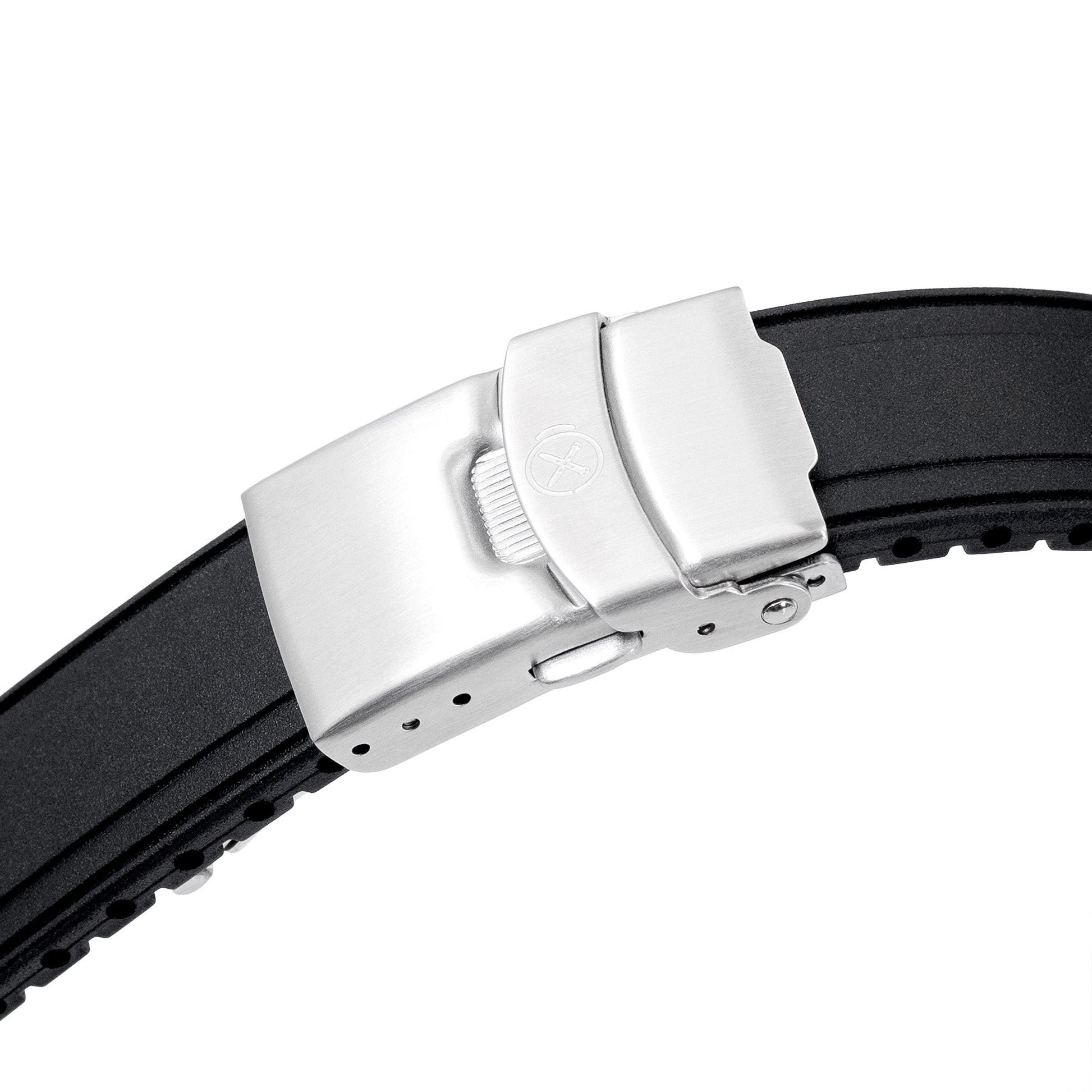 StrapXPro - SAP1A Rubber Strap for Seiko Alpinist SARB017 Series, Black
