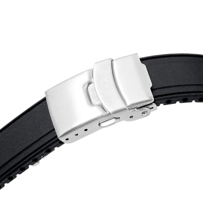 StrapXPro - SAP1A Rubber Strap for Seiko Alpinist SARB017 Series, Black