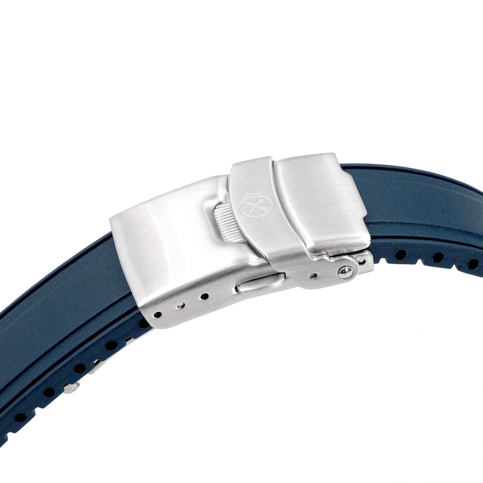 StrapXPro - SAP1A Rubber Strap for Seiko Alpinist SARB017 Series, Navy Blue
