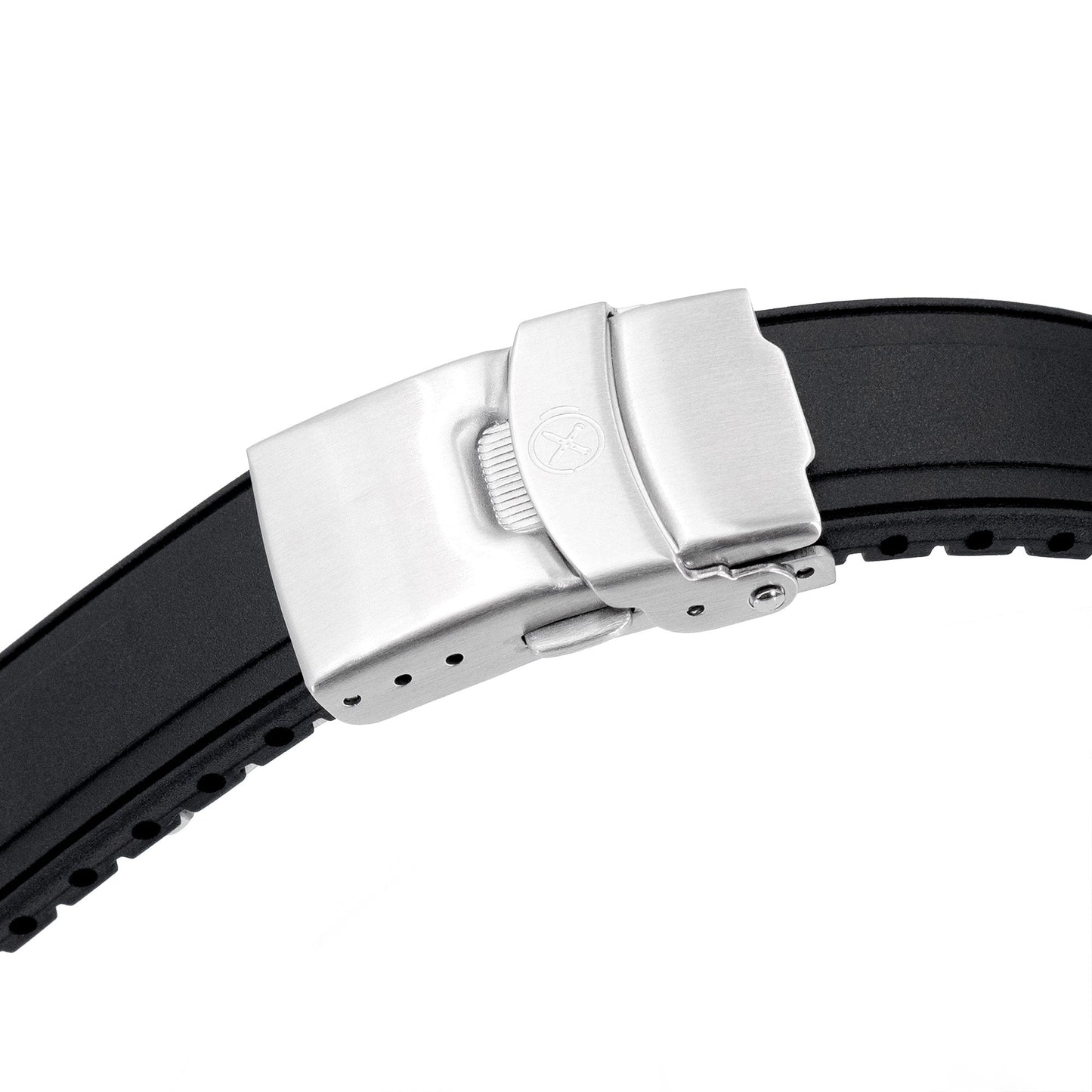 StrapXPro - SX2B Rubber Strap for New Seiko 5 Sports 40mm SRPE Series, Black