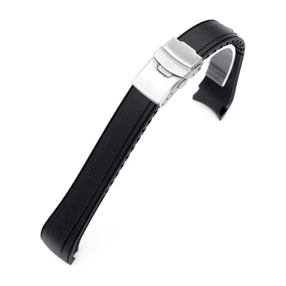 StrapXPro - SX2B Rubber Strap for New Seiko 5 Sports 38mm SRPK29 Series, Black