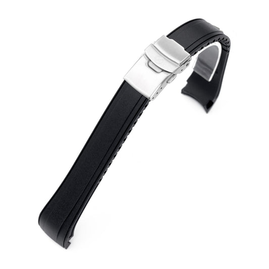 StrapXPro - SX2B Rubber Strap for New Seiko 5 Sports 38mm SRPK29 Series, Black