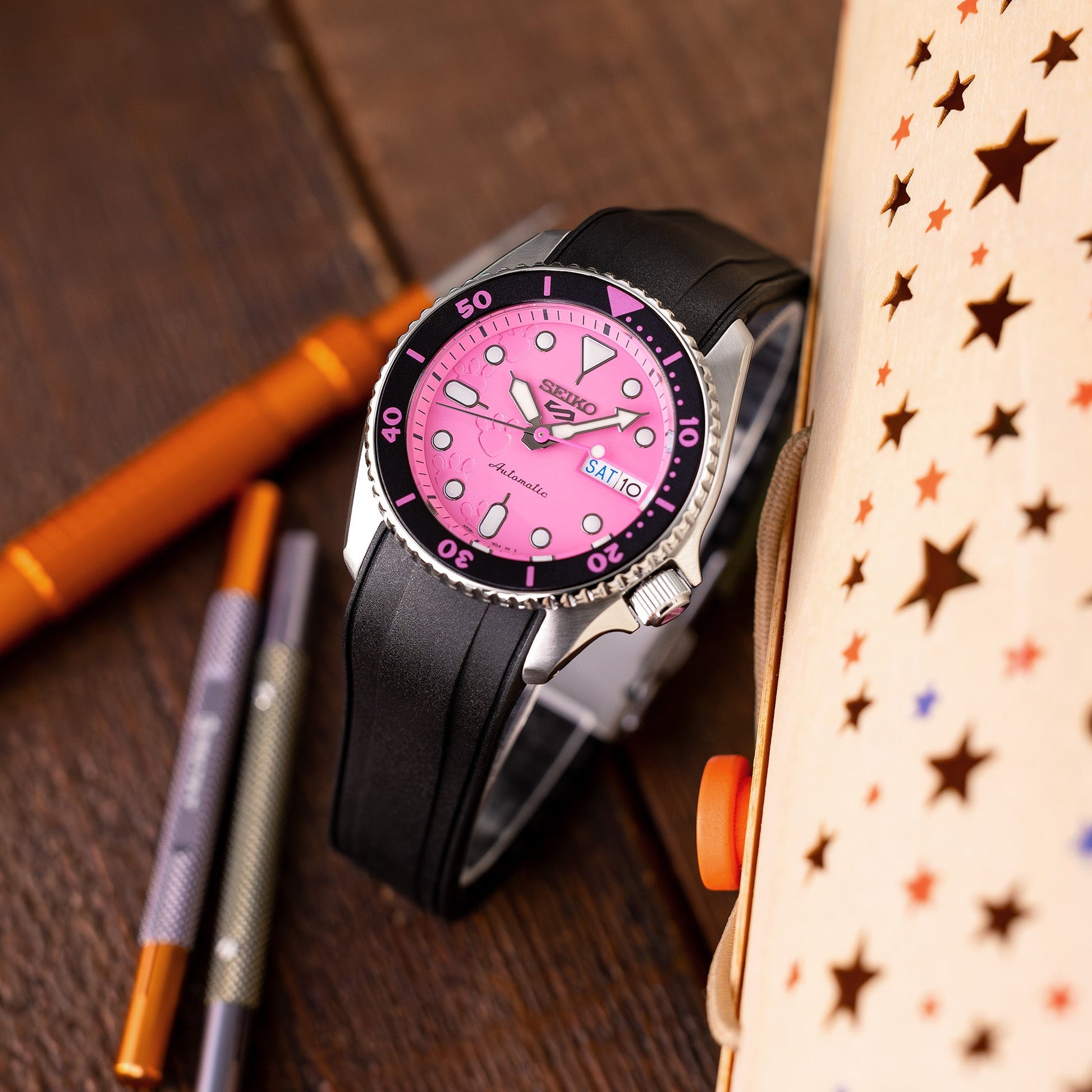 Seiko 5 Sports 38mm Pink Panther Limited Edition SRPM07