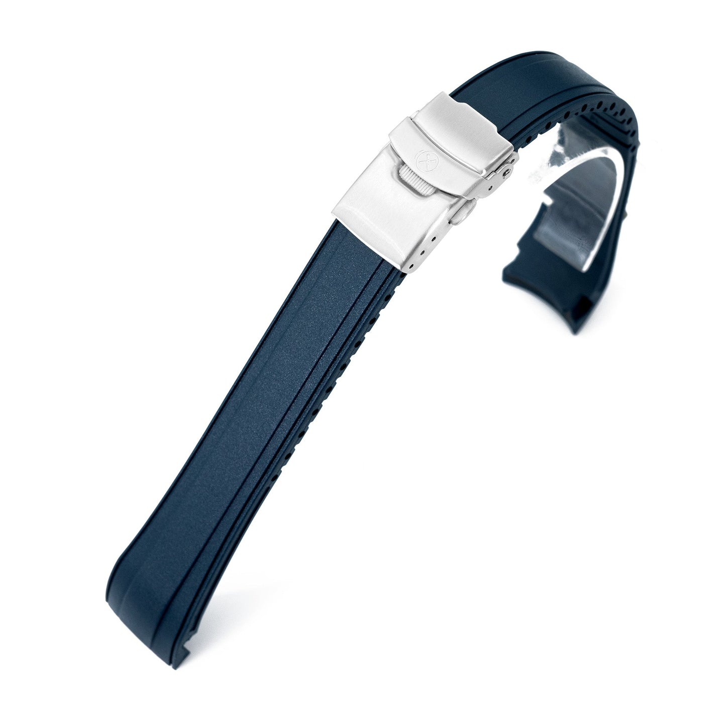 StrapXPro - SX2B Rubber Strap for New Seiko 5 Sports 40mm SRPE Series, Navy Blue