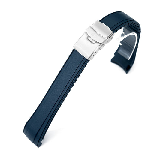 StrapXPro - SX2B Rubber Strap for New Seiko 5 Sports 40mm SRPE Series, Navy Blue