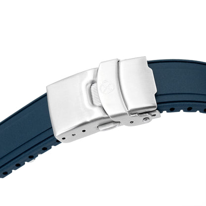 StrapXPro - SX2B Rubber Strap for New Seiko 5 Sports 38mm SRPK29 Series, Navy Blue