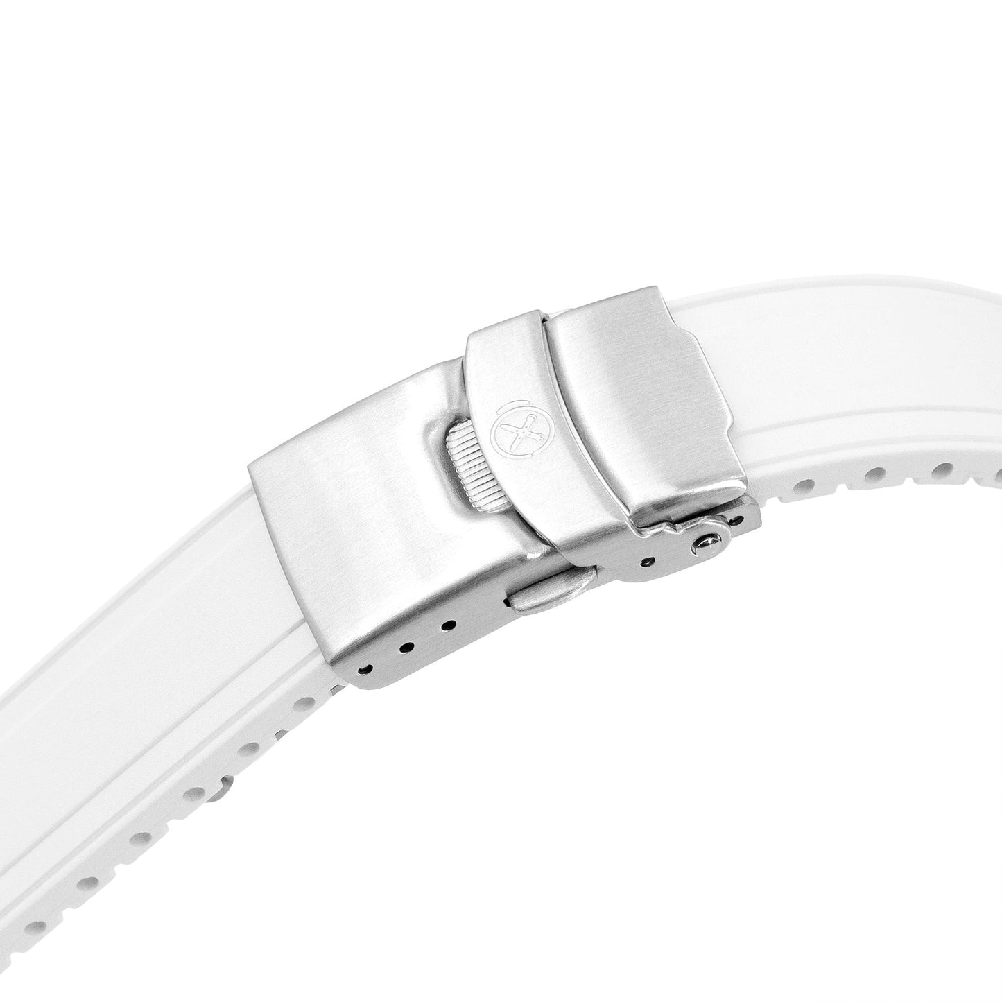 StrapXPro - SX2B Rubber Strap for New Seiko 5 Sports 38mm SRPK29 Series, White