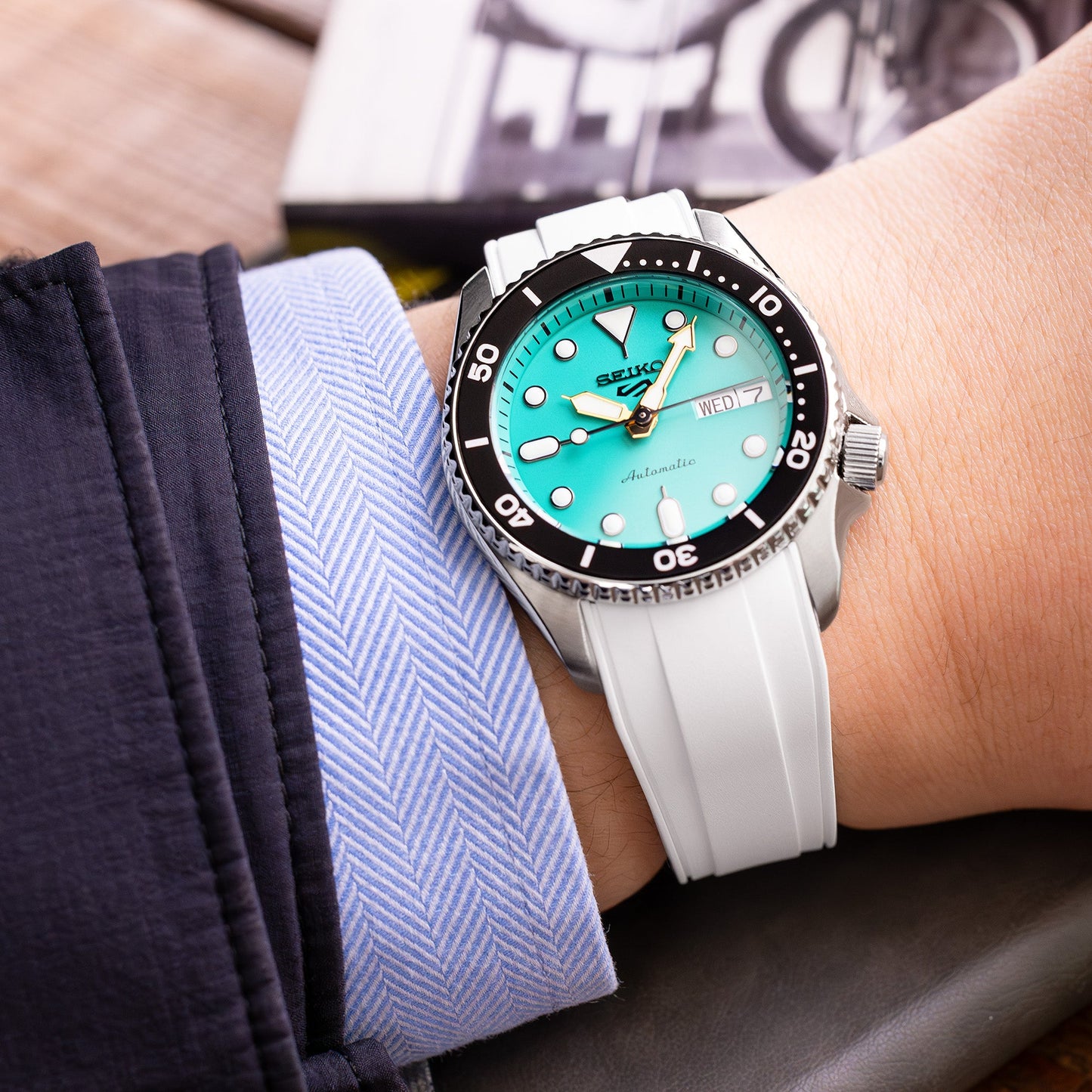 Seiko 5 Sports 38mm SRPK33 Teal Green