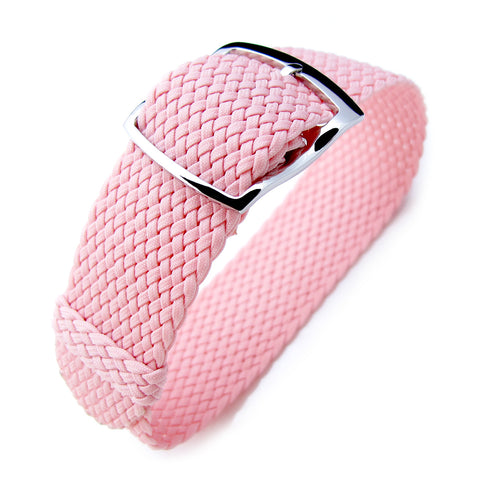 Perlon strap, Rosa Pink, Polished