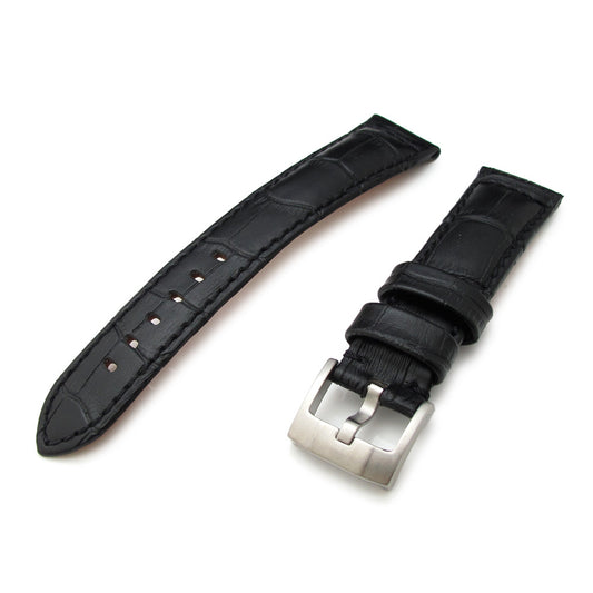 Matte Black Croco Grain Strap, MiLTAT (BK)