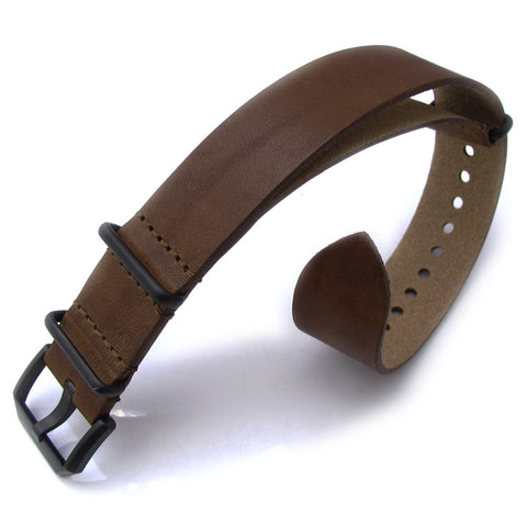 20mm MiLTAT Senno G10 Leather Brown, PVD