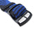 Perlon strap, Black & Blue, PVD Black